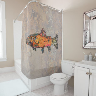 Rock Trout Shower Curtain