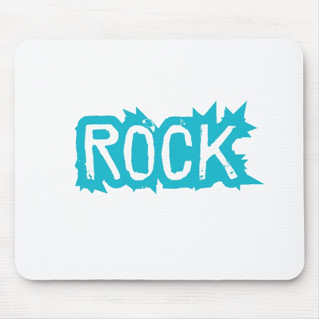 Rock Typography Mouse Mat (Front)