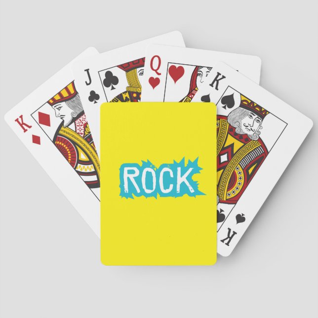 Rock Typography Playing Cards (Back)