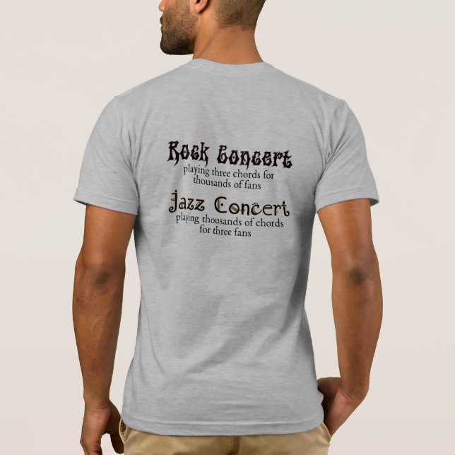 Rock vs Jazz t-shirt (Back)