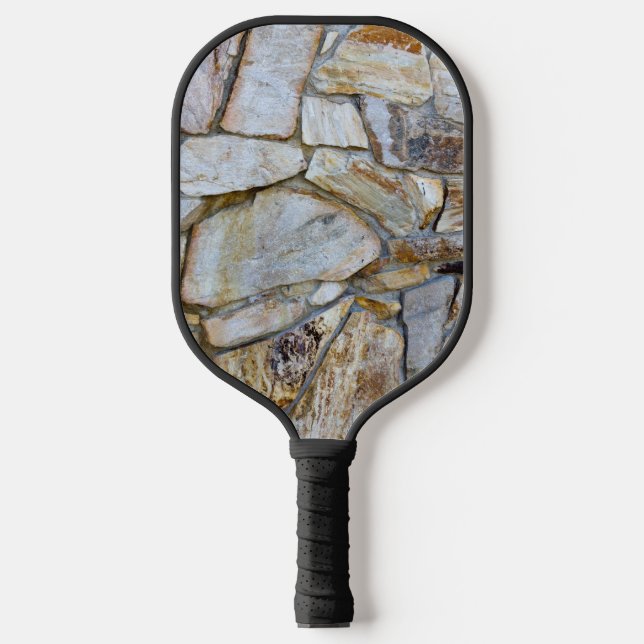 Rock Wall Realistic Texture Photograph Pickleball Paddle (Front)