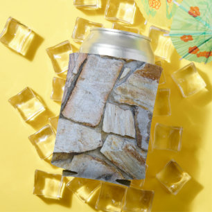 Rock Wall Realistic Texture Photography Can Cooler