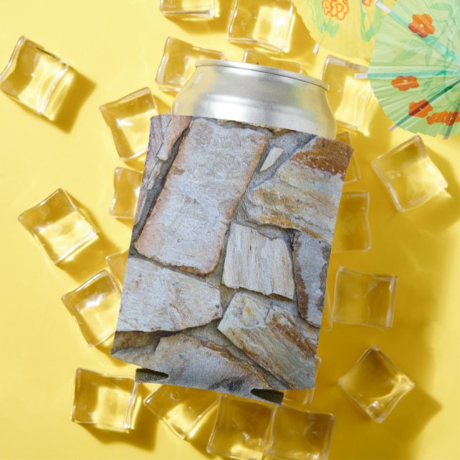 Rock Wall Realistic Texture Photography Can Cooler (In Situ Summer)