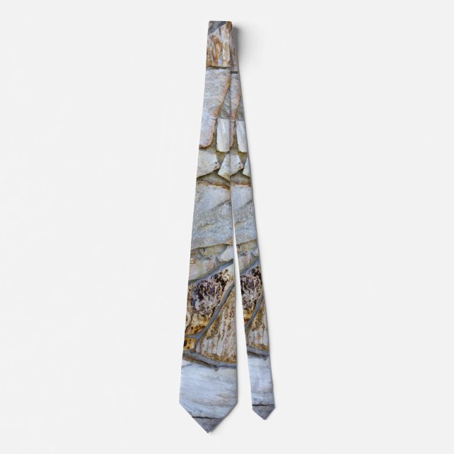 Rock Wall Realistic Texture Photography Tie (Front)