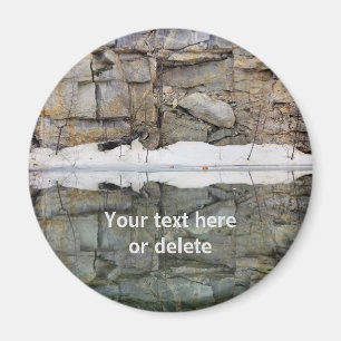 Rock Wall Reflections #2 Nature Personalized Magnet