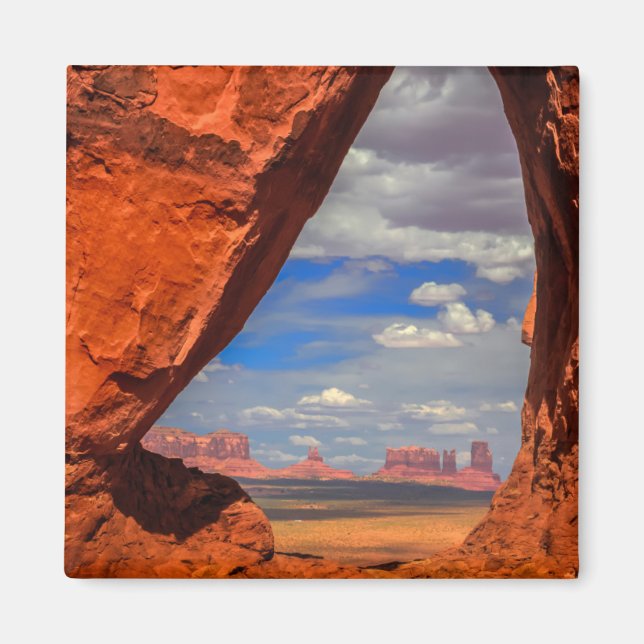 Rock window to Monument Valley, AZ Magnet (Front)