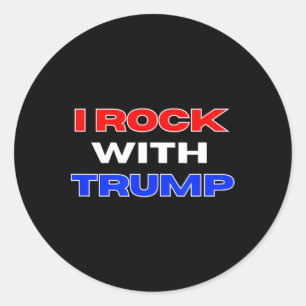 Rock With Trump Classic Round Sticker