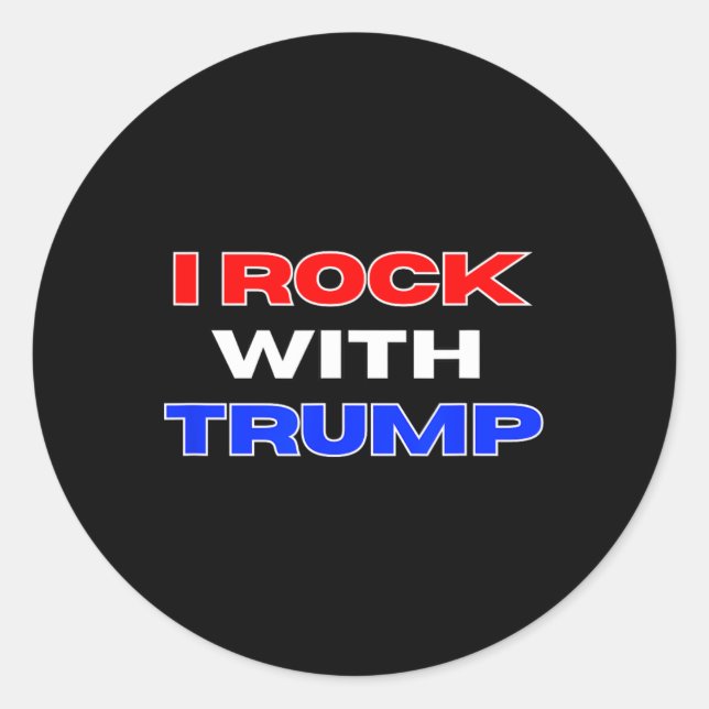 Rock With Trump  Classic Round Sticker (Front)