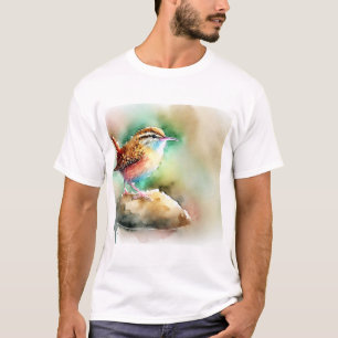 Rock Wren 100924AREF109 - Watercolor T-Shirt