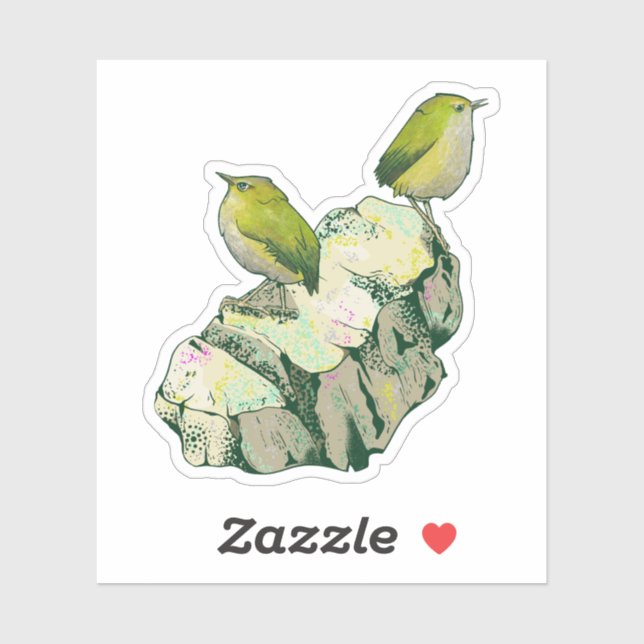 Rock Wren birds New Zealand (Sheet)