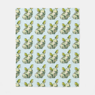 Rock Wren birds New Zealand Fleece Blanket