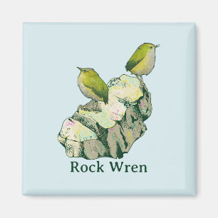 Rock Wren birds New Zealand Magnet