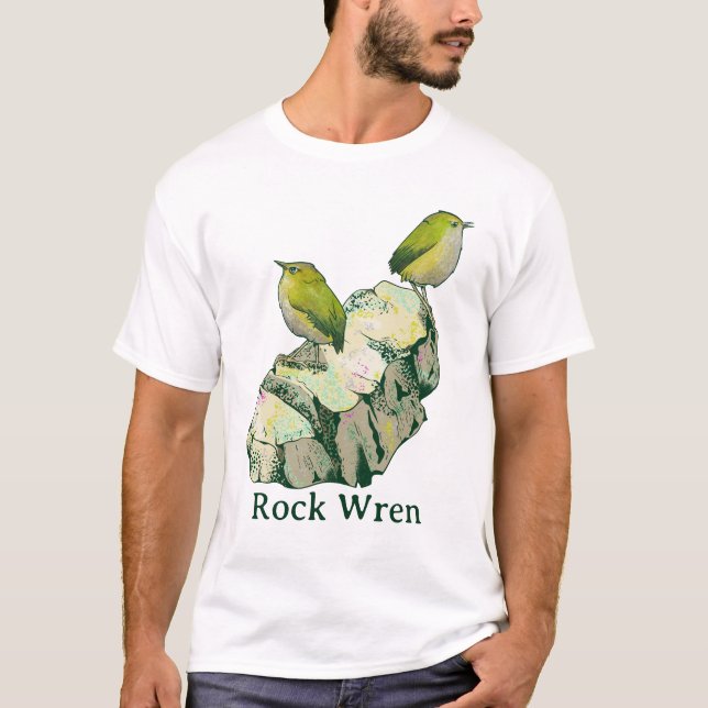 Rock Wren birds New Zealand T-Shirt (Front)