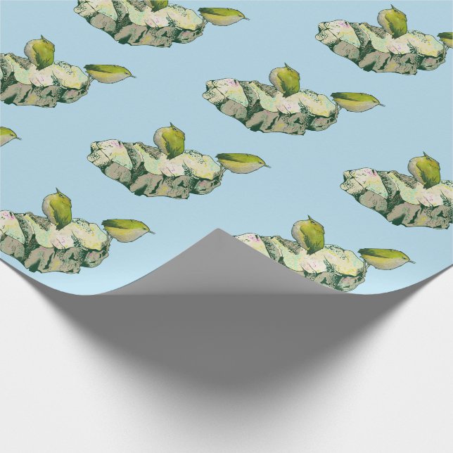 Rock Wren birds New Zealand Wrapping Paper (Corner)