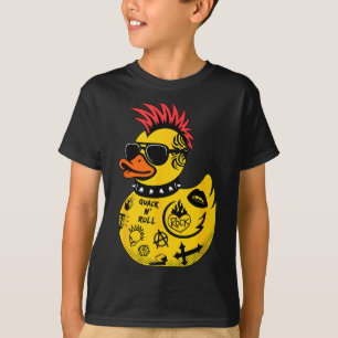 Rock Yellow Rubber Duck Men Women Kids Funny Duck T-Shirt
