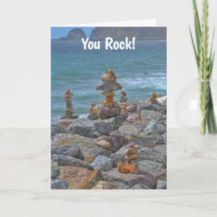Rock You Rocks Beach Fun Birthday Card