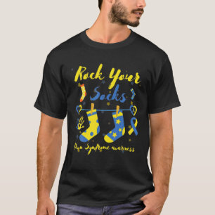 Rock Your Socks Cute 3-21 Trisomy 21 World Down Sy T-Shirt
