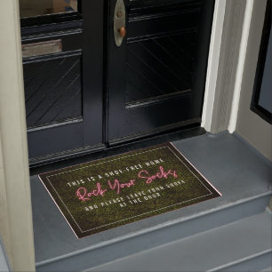 Rock Your Socks Neon Inspired Doormat