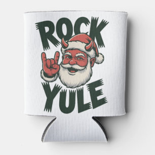 Rock Yule Santa Devil Horns Yule krampus Can Cooler