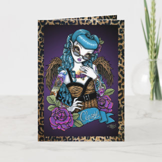 Rockabilly Baby Tattoo Angel Greeting Card