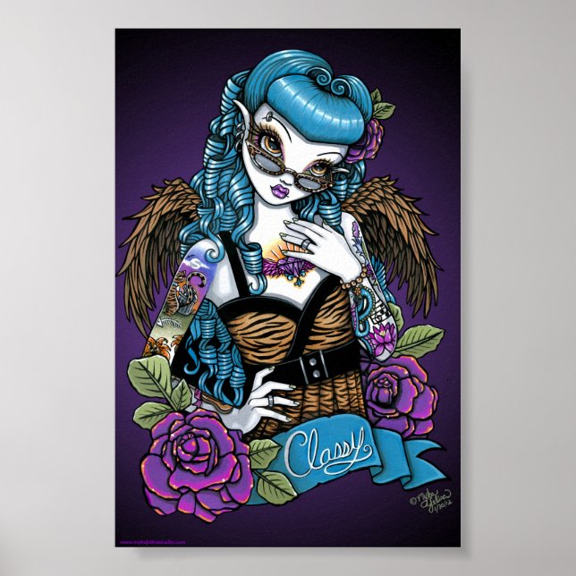 Rockabilly Baby Tattoo Angel Poster (Front)