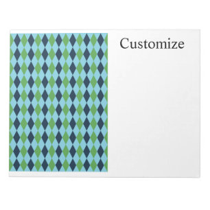 Rockabilly diamond plaid Thunder_Cove Notepad