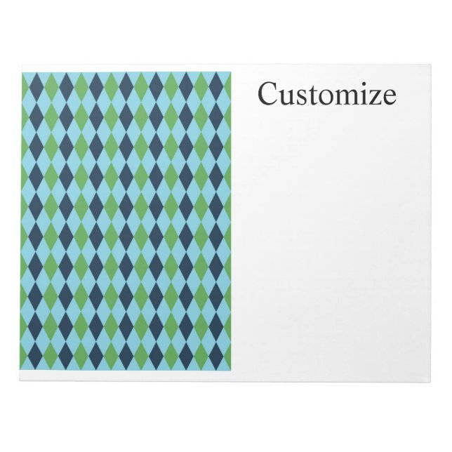 Rockabilly diamond plaid Thunder_Cove Notepad (Front)