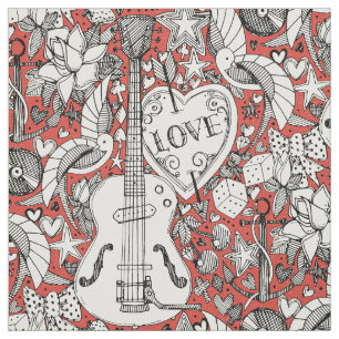 rockabilly doodle fiesta fabric
