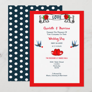 Rockabilly Fifties Wedding Invitation