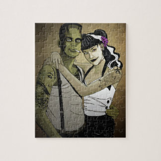 Rockabilly Frank and Bride Jigsaw Puzzle