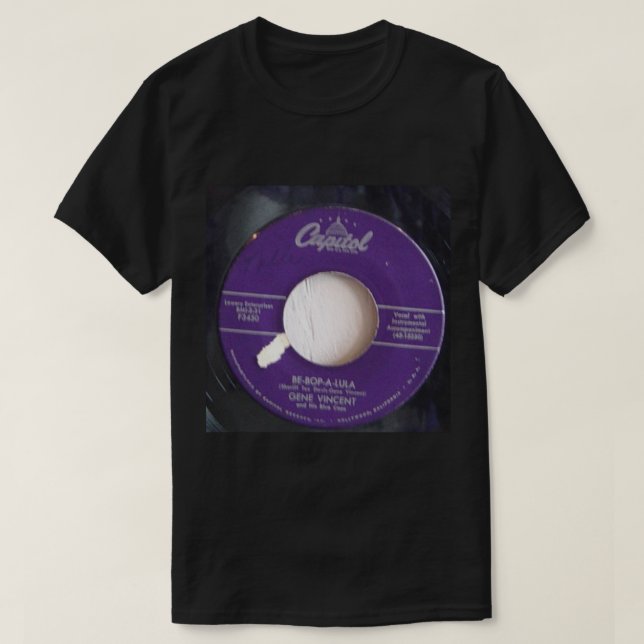 Rockabilly, Gene Vincent, Be Bop A Lula, 45   T-Shirt (Design Front)