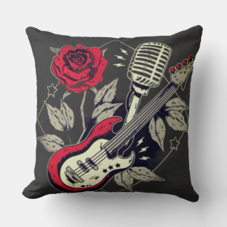 Rockabilly guitar music T-Shirt Cushion