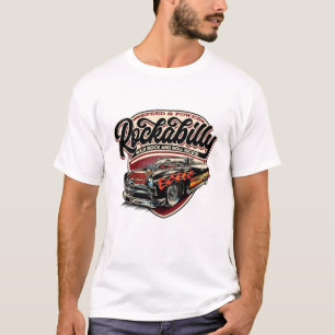 Rockabilly Hotrod Speed Flames - pos T-Shirt