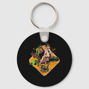 Rockabilly Pin-up Girl Witch Rock Music Halloween Key Ring
