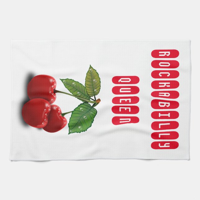Rockabilly Queen Kitchen Towel (Horizontal)