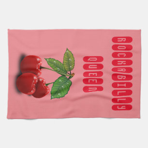 Rockabilly Queen Retro Vintage Style Kitchen Towel