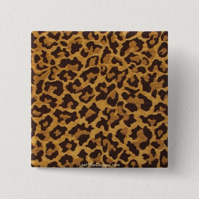 Rockabilly rab Leopard Print Gifts & Collectibles 15 Cm Square Badge (Front)