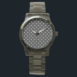 ROCKABILLY RETRO BLACK WHITE POKE DOTS WRIST WATCH<br><div class="desc">CASUAL AND DELICATE PATTERN FOR ANY OCCASION ,  CUSTOMIZE TO STYLE OF WATCH THAT SUIT YOU</div>