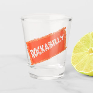 RockaBilly ripped and tilted shot glass