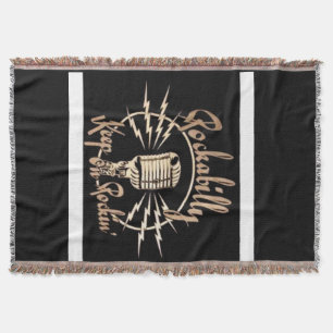 rockabilly rockandroll throw blanket