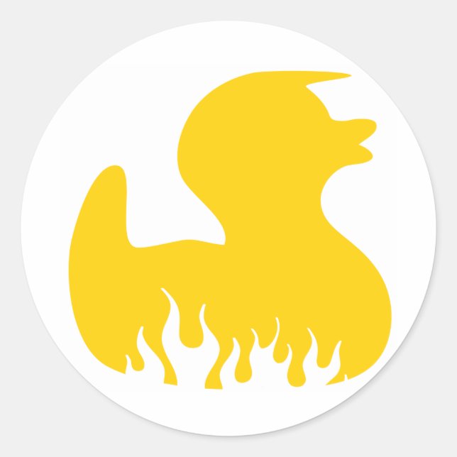 Rockabilly Rubber Duckie Classic Round Sticker (Front)