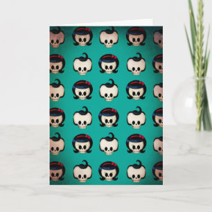 Rockabilly Skulls Pattern Card
