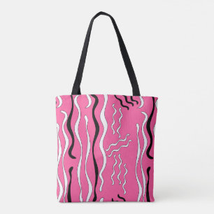 Rockabilly Squiggles Tote Bag