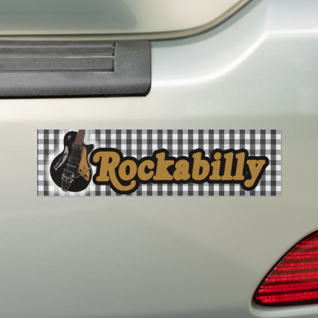 Rockabilly style bumper sticker (On Car)