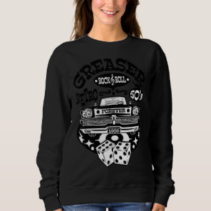 Rockabilly Vintage 50s Greaser Sock Hop Costume Ro Sweatshirt