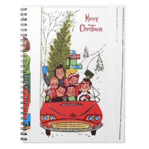 rockabilly vintage Christmas Notebook