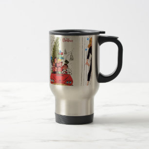rockabilly vintage Christmas Travel Mug