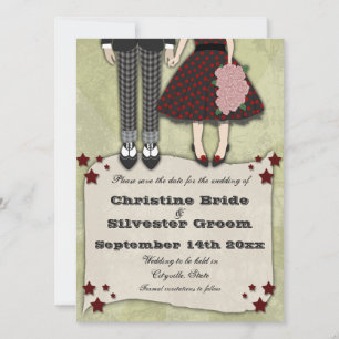 Rockabilly Wedding, 5.5x7.5 save the date