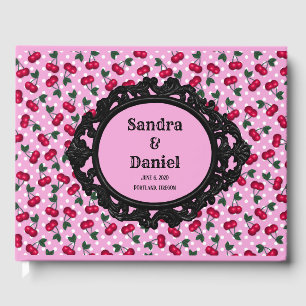 Rockabilly Wedding Guest Book Vintage Cherries