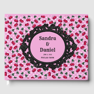 Rockabilly Wedding Guest Book Vintage Cherries